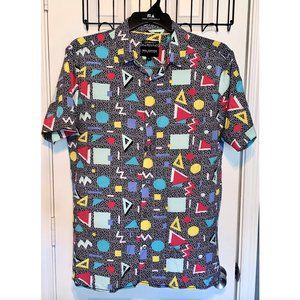 80's Retro Pattern Button Up